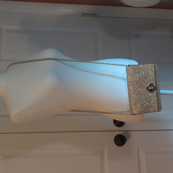 Kate Spade Nicola Gold Sparkle Shimmer Glitter Clutch Crossbody Bag - Picture 4 of 8